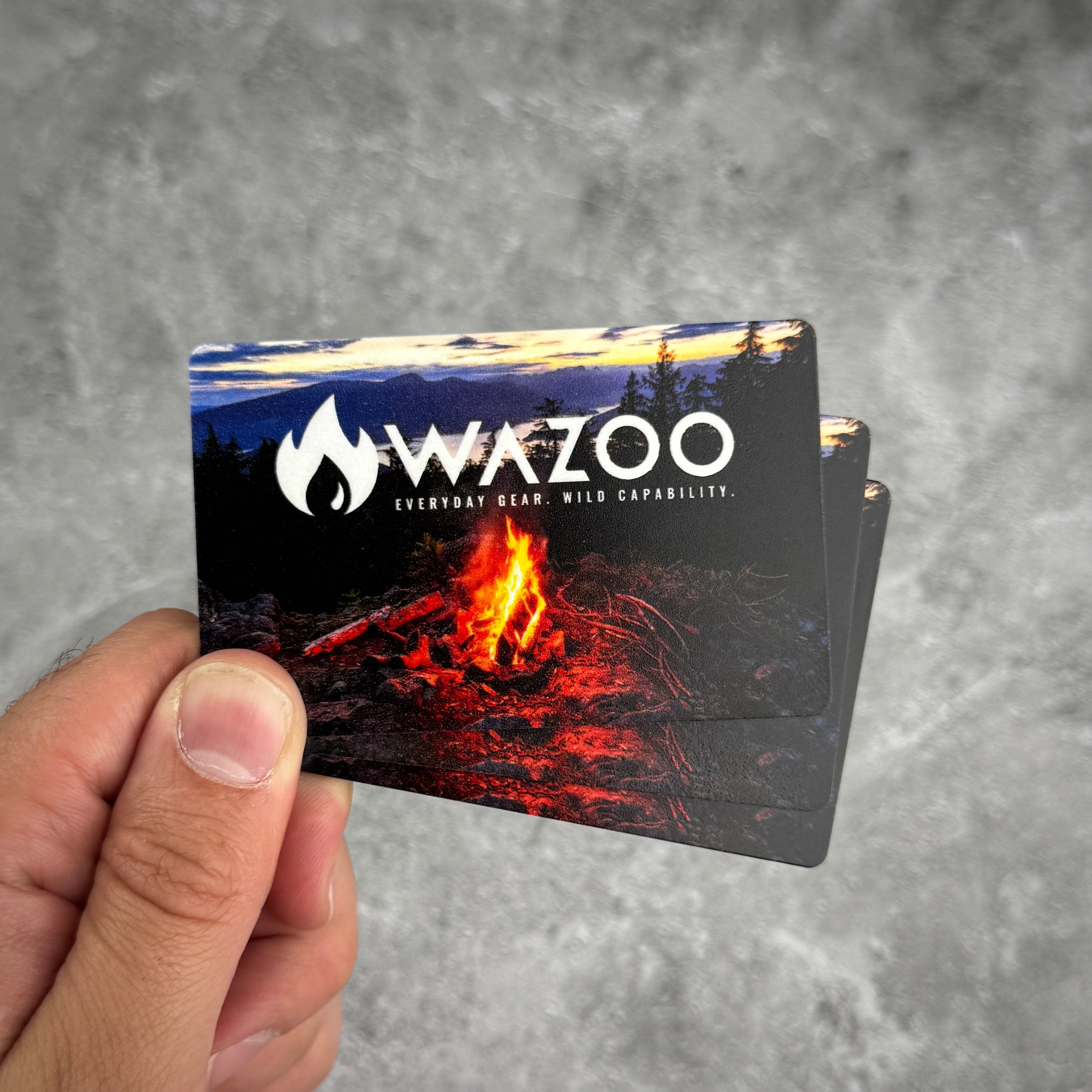 Wazoo FireCards: Fire-starting Tinder Card (3-pack)